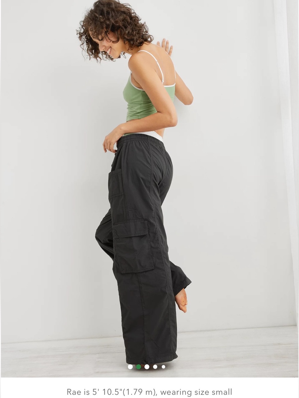 Aerie High Waisted Go-For-It Baggy
Cargo Pant dark gray size XS - Picture 4 of 10